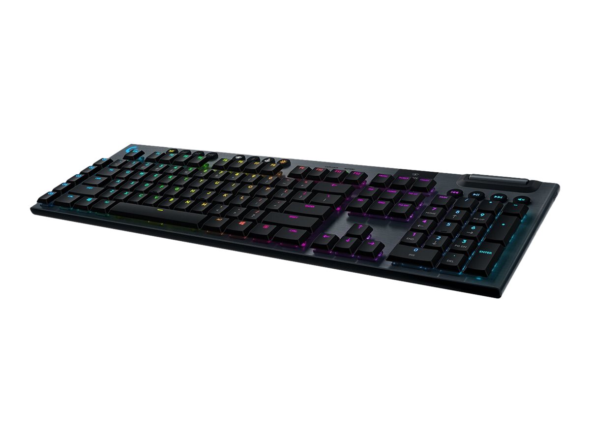 Logitech Gaming G915 - Tastatur - Hintergrundbeleuchtung - kabellos - USB, Bluetooth, 2.4 GHz - QWERTZ - Deutsch - Tastenschalter: GL Tactile - Schwarz