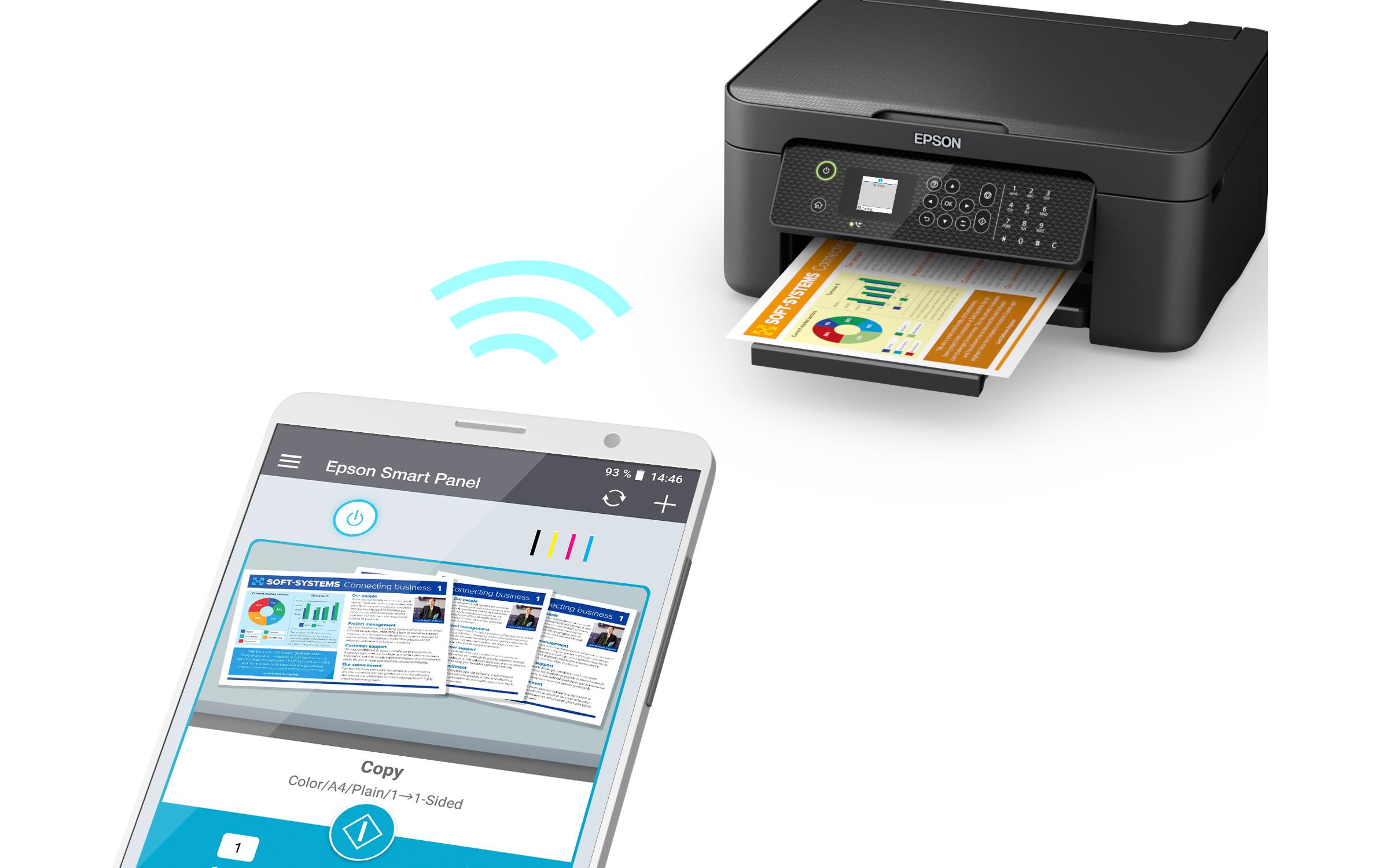EPSON WorkForce WF-2910DWF 4 in 1 Tintenstrahl-Multifunktionsdrucker schwarz