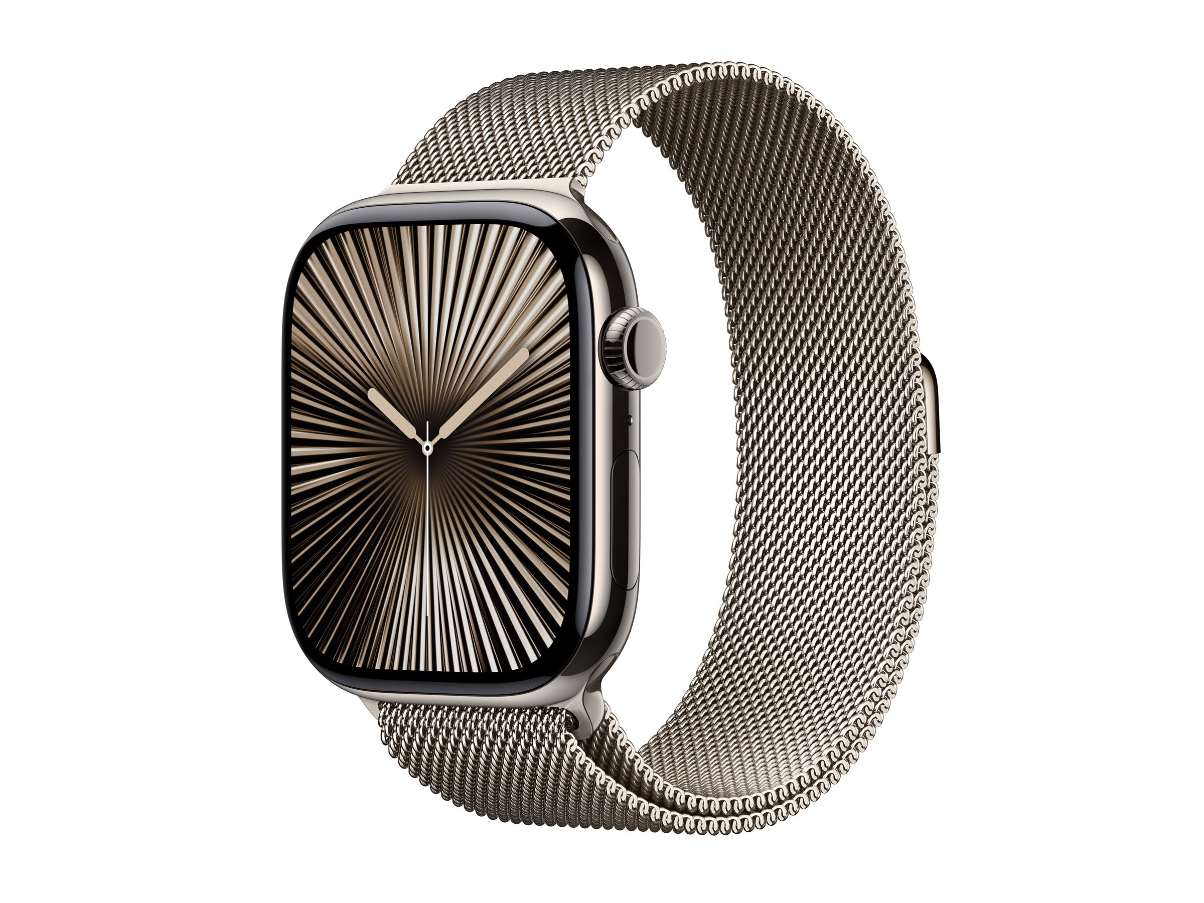 Apple Watch Series 10 GPS + Cellular 46mm Natural Titanium Case mit Natural Milanese Band - M/L (MWYC3QF/A)