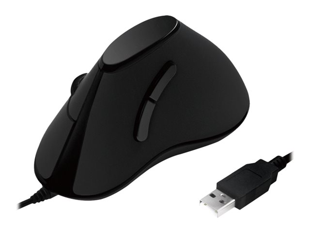 LogiLink Ergonomic Vertical - vertikale Maus - USB - Schwarz