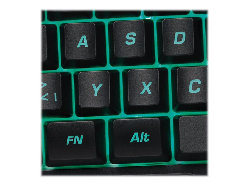 LogiLink Illuminated one-hand gaming - Tastatur - Schwarz Eingabegerät