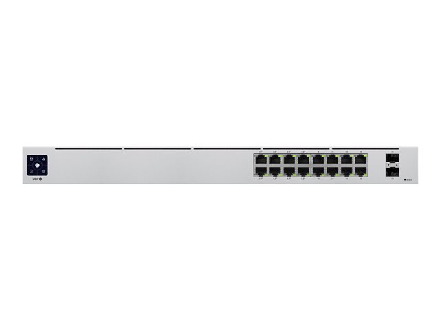 Ubiquiti UniFiSwitch 16 Rackmount Gigabit Managed Switch, 16x RJ-45, 2x SFP, PoE+, Gen2 (USW-16-POE)