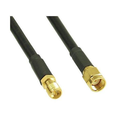 InLine - Antennenverlängerungskabel - R-SMA (M) zu R-SMA (W) - 2 m - doppelt abgeschirmtes Koaxialkabel - RG-58
