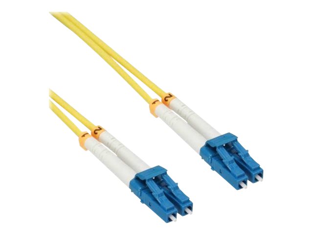 InLine - Patch-Kabel - LC Single-Modus (M) zu LC Single-Modus (M) - 0.5 m - Glasfaser - Duplex - 9/125 Mikrometer - OS2 - halogenfrei - Gelb