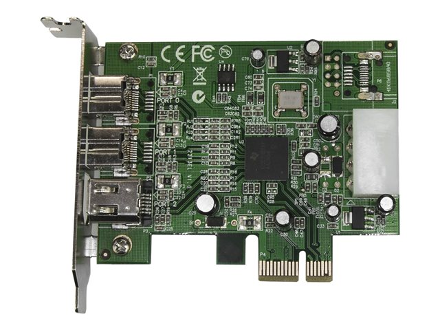 StarTech.com 3 Port 800+400 FireWire PCI Express Schnittstellen Low Profile Combo Karte - PCIe 3 Port FireWire Card - PCI-e 1 x Firewire 400 1394A 2 x FireWire 800 1394B - FireWire-Adapter - PCIe - 2 Anschlüsse