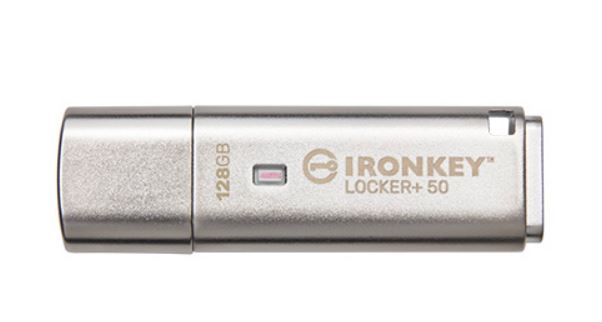 Kingston Technology IronKey Locker+ 50 USB-Stick 128 GB USB Typ-A 3.2 Gen 1 (3.1 Gen 1) Silber (IKLP50/128GB)