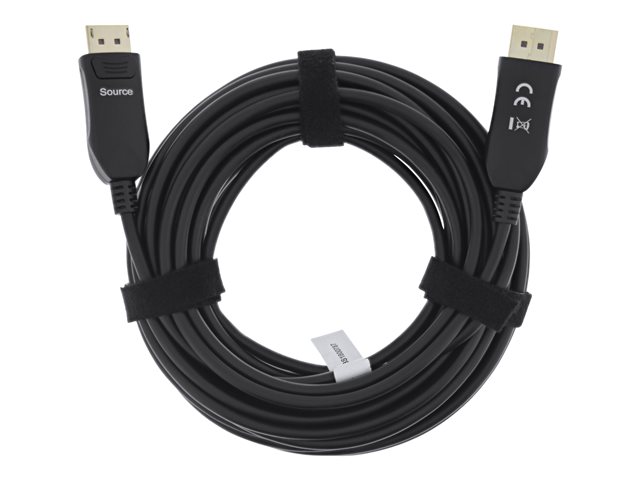 InLine - DisplayPort-Kabel - DisplayPort (M) zu DisplayPort (M) - DisplayPort 1.4 - 10 m - Active Optical Cable (AOC), Support von 4K 120 Hz, unterstützt 8K 30 Hz (7680 x 4320) - Schwarz