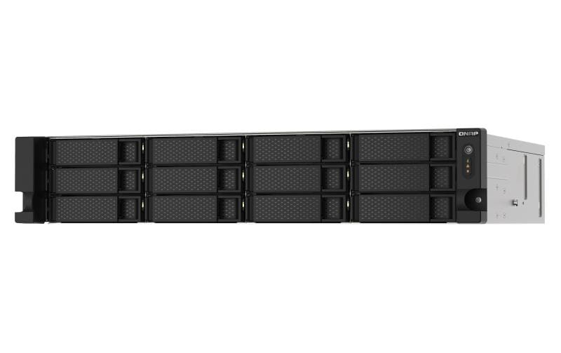 QNAP TS-1273AU-RP - NAS-Server - 12 Schächte - Rack - einbaufähig - SATA 6Gb/s - RAID RAID 0, 1, 5, 6, 10, JBOD, 5 Hot Spare, 6 Hot Spare, 10-Hot-Spare - RAM 8 GB - Gigabit Ethernet / 2.5 Gigabit Ethernet - iSCSI Support - 2U