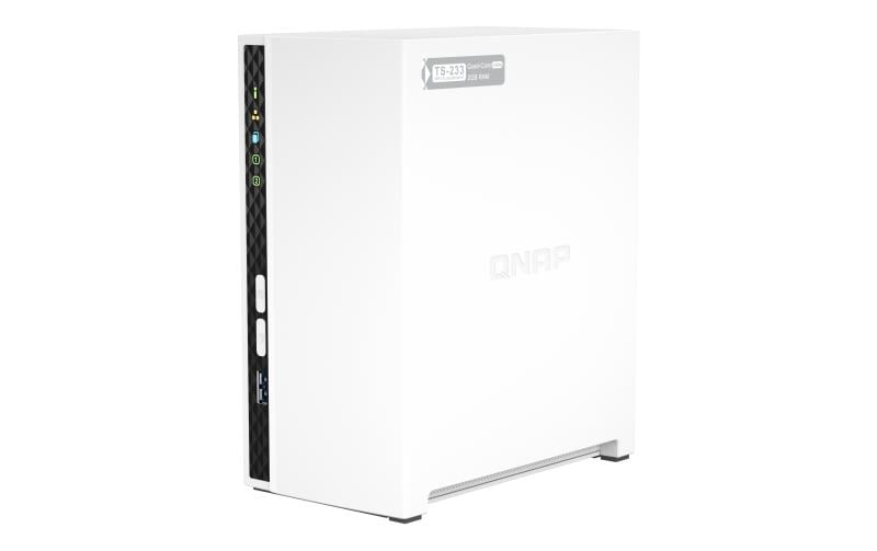 QNAP TS-233 - NAS-Server - 2 Schächte - SATA 6Gb/s - RAID 0, 1, JBOD - RAM 2GB - Gigabit Ethernet - iSCSI Support (TS-233)
