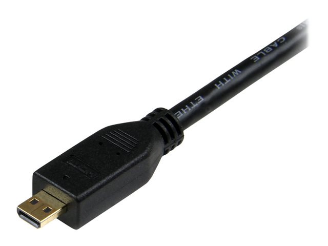 StarTech.com 2 m High Speed HDMI-Kabel mit Ethernet - HDMI auf HDMI Micro - Stecker/Stecker - HDMI-Kabel mit Ethernet - HDMI männlich zu 19 pin micro HDMI Type D männlich - 2 m - Schwarz