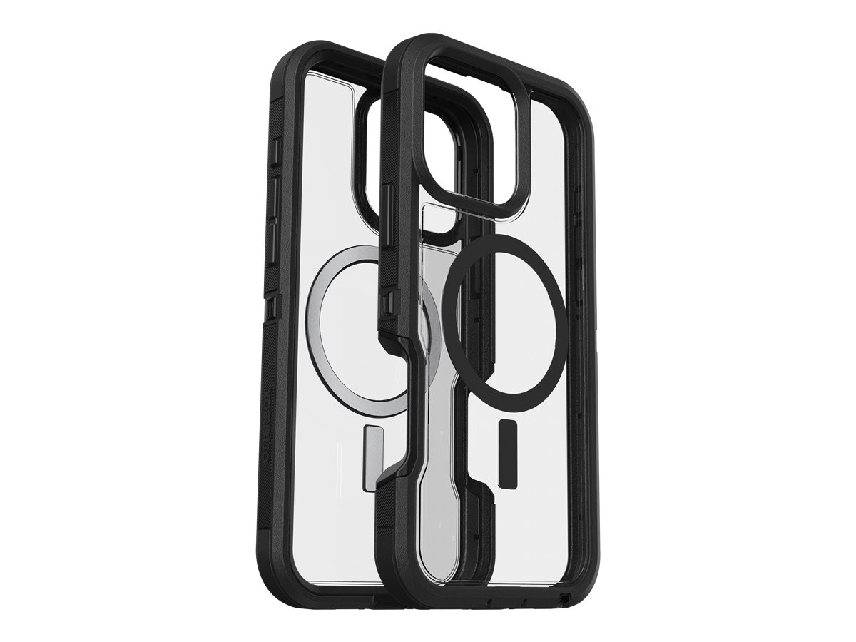 OtterBox Defender Series XT - Handyhülle für Apple iPhone 16 Pro Max  - widerstandsfähig - kompatibel mit MagSafe - Kunststoff - Dark Side (transparent/schwarz)