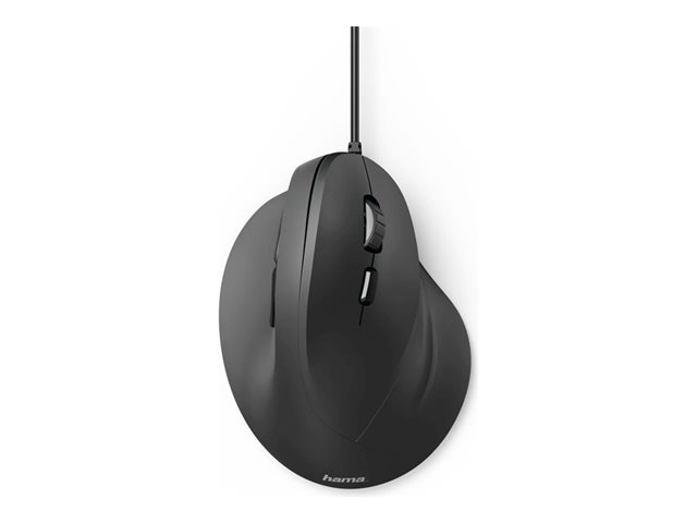 Hama Vertical Ergonomic - vertikale Maus - USB - Schwarz