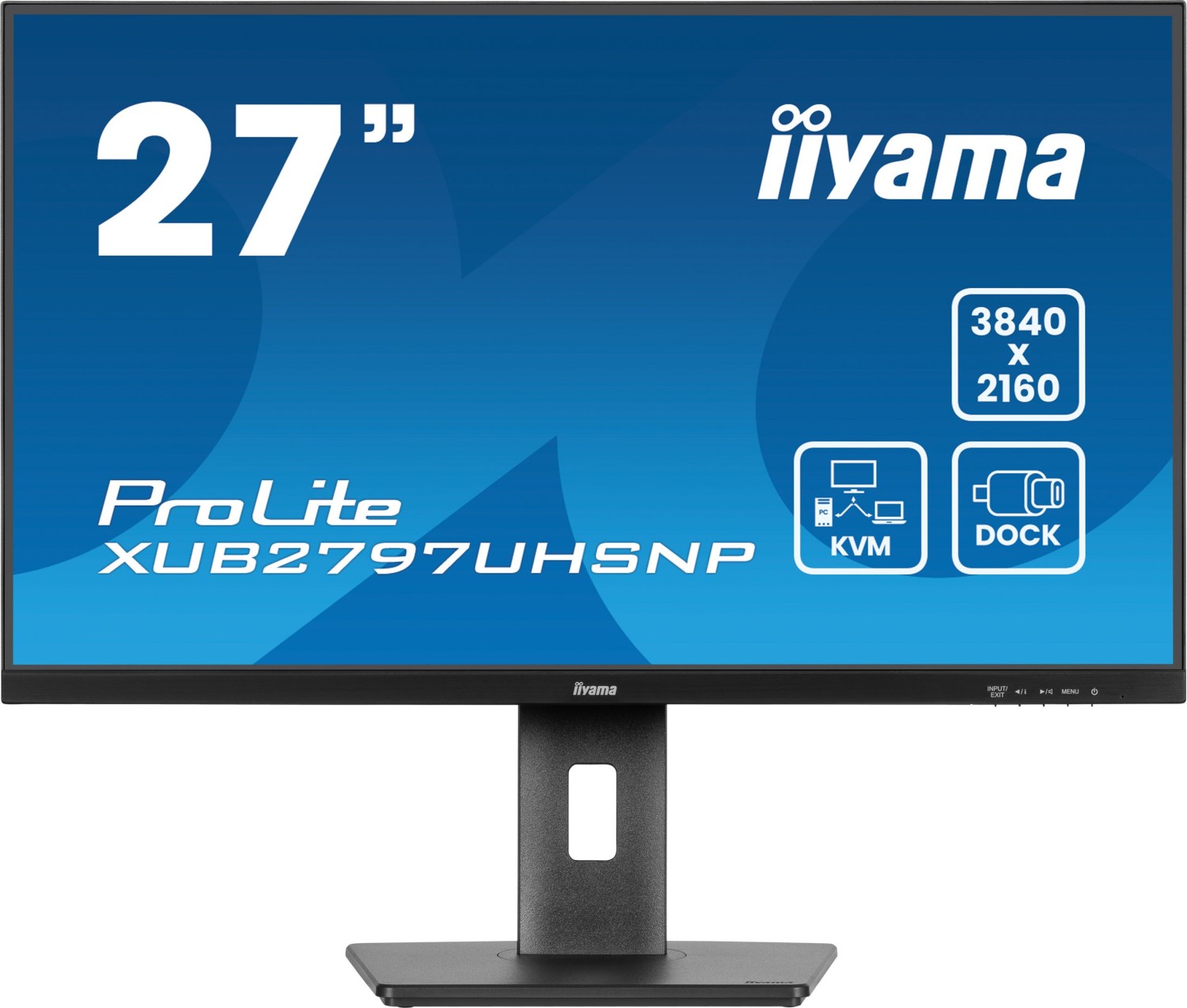 iiyama ProLite XUB2797UHSNP-B1 - LED-Monitor - 68.5 cm (27") - 3840 x 2160 4K @ 60 Hz - IPS - 350 cd/m² - 1300:1 - 4 ms - HDMI, DisplayPort, USB-C - Lautsprecher - Matte, Schwarz
