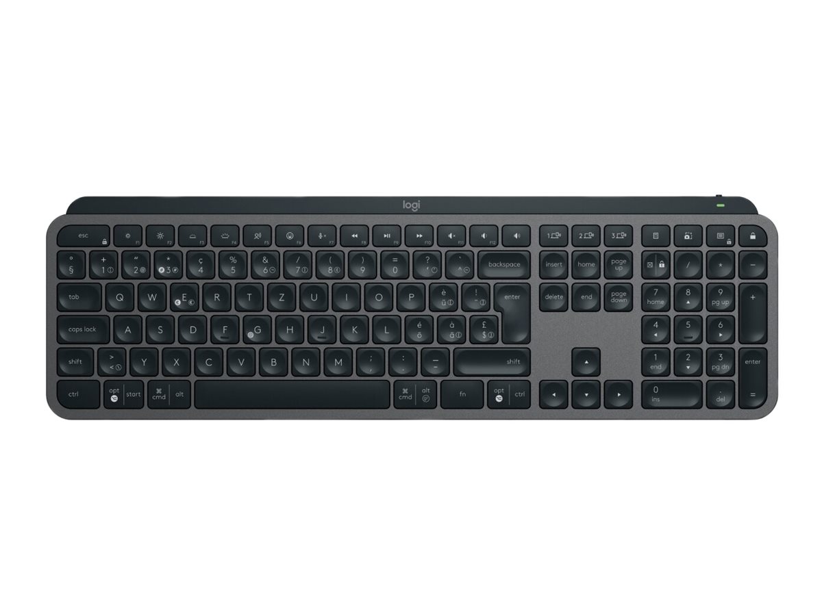 Logitech MX Keys S - Tastatur - QWERTZ - Deutsch - Graphite - mit Palm Rest Eingabegerät