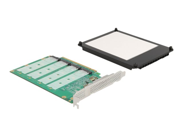 Delock PCI Express x16 Card to 4 x internal NVMe M.2 Key M - Bifurcation - Speicher-Controller - M.2 NVMe Card - PCIe 4.0 x16
