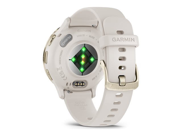 Garmin Venu 3S - Ivory - intelligente Uhr mit Band - 8 GB