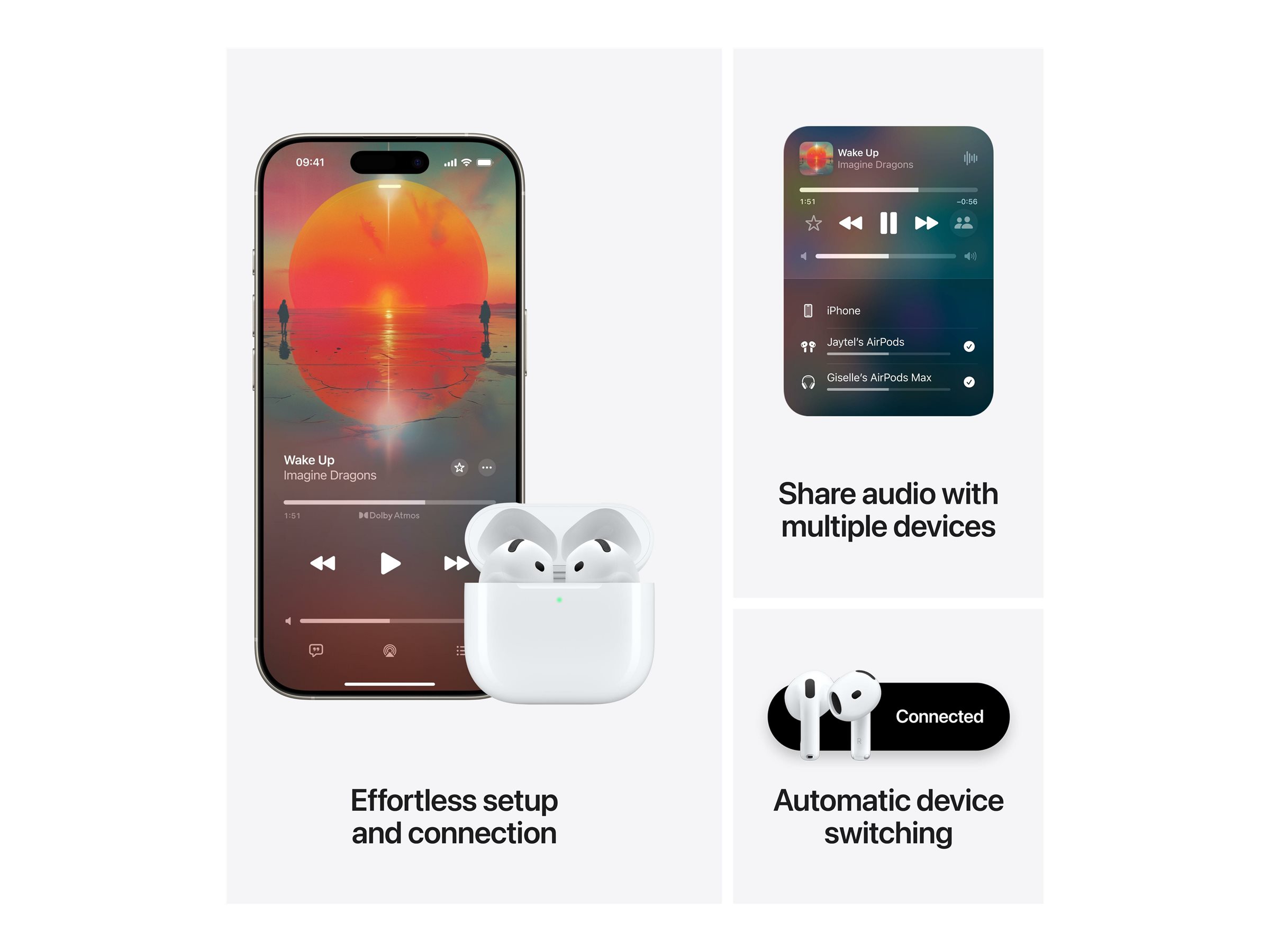 Apple AirPods 4 - True Wireless-Kopfhörer mit Mikrofon