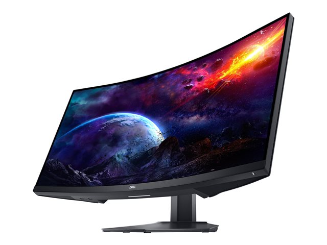 Dell 34 Gaming Monitor S3422DWG - LED-Monitor - Gaming - gebogen - 86.42 cm (34") - 3440 x 1440 WQHD @ 144 Hz - VA - 400 cd/m² - 3000:1 - 1 ms - 2xHDMI, DisplayPort