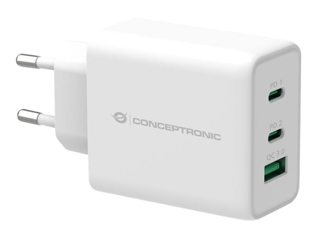 Conceptronic ALTHEA12W 3-Port 65W GaN USB PD Charger Netzteil - USB
2 x USB-C - 65 Watt