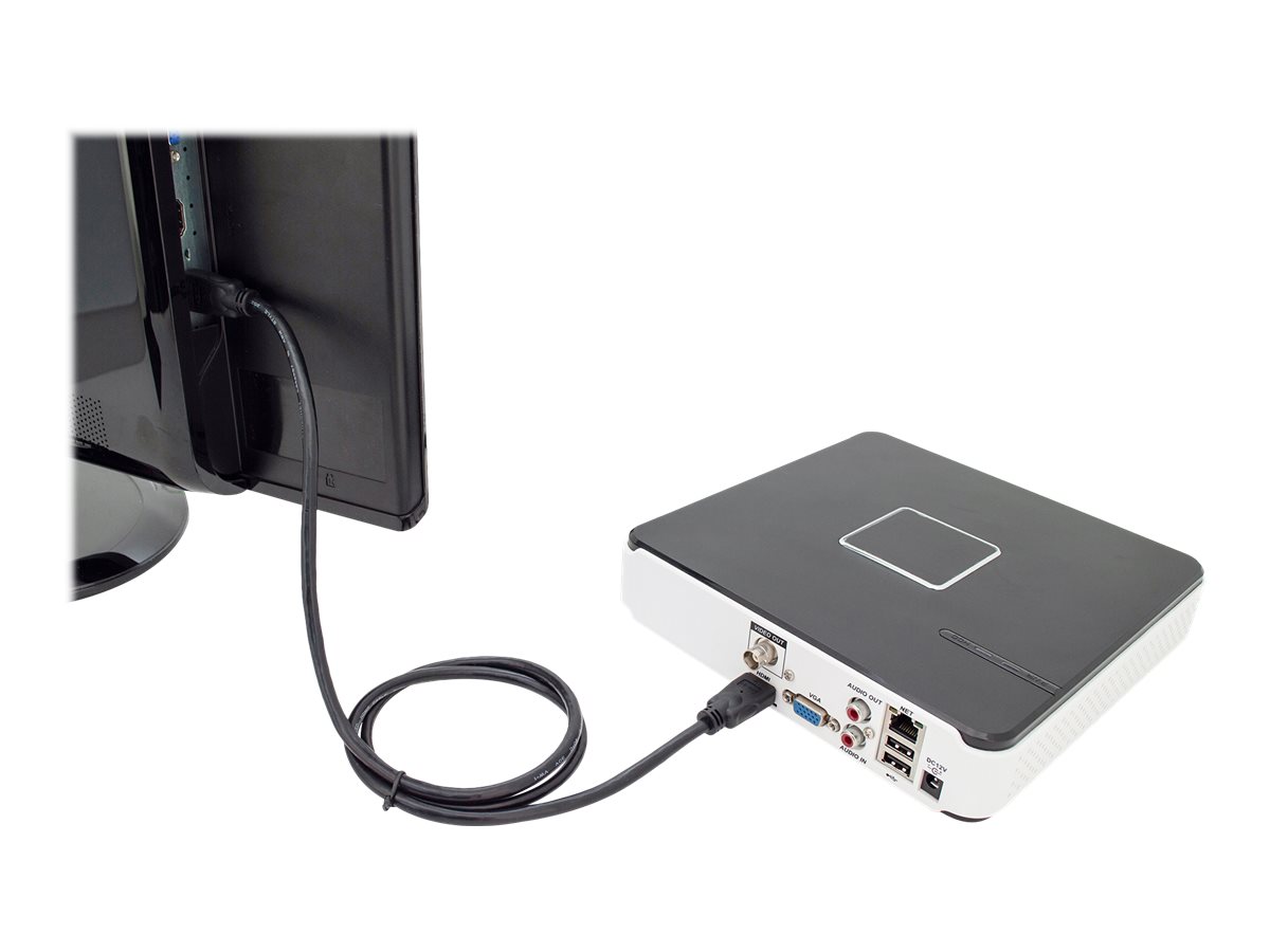 DIGITUS - HDMI-Kabel mit Ethernet - HDMI männlich zu HDMI männlich - 5 m - Schwarz - 4K Unterstützung