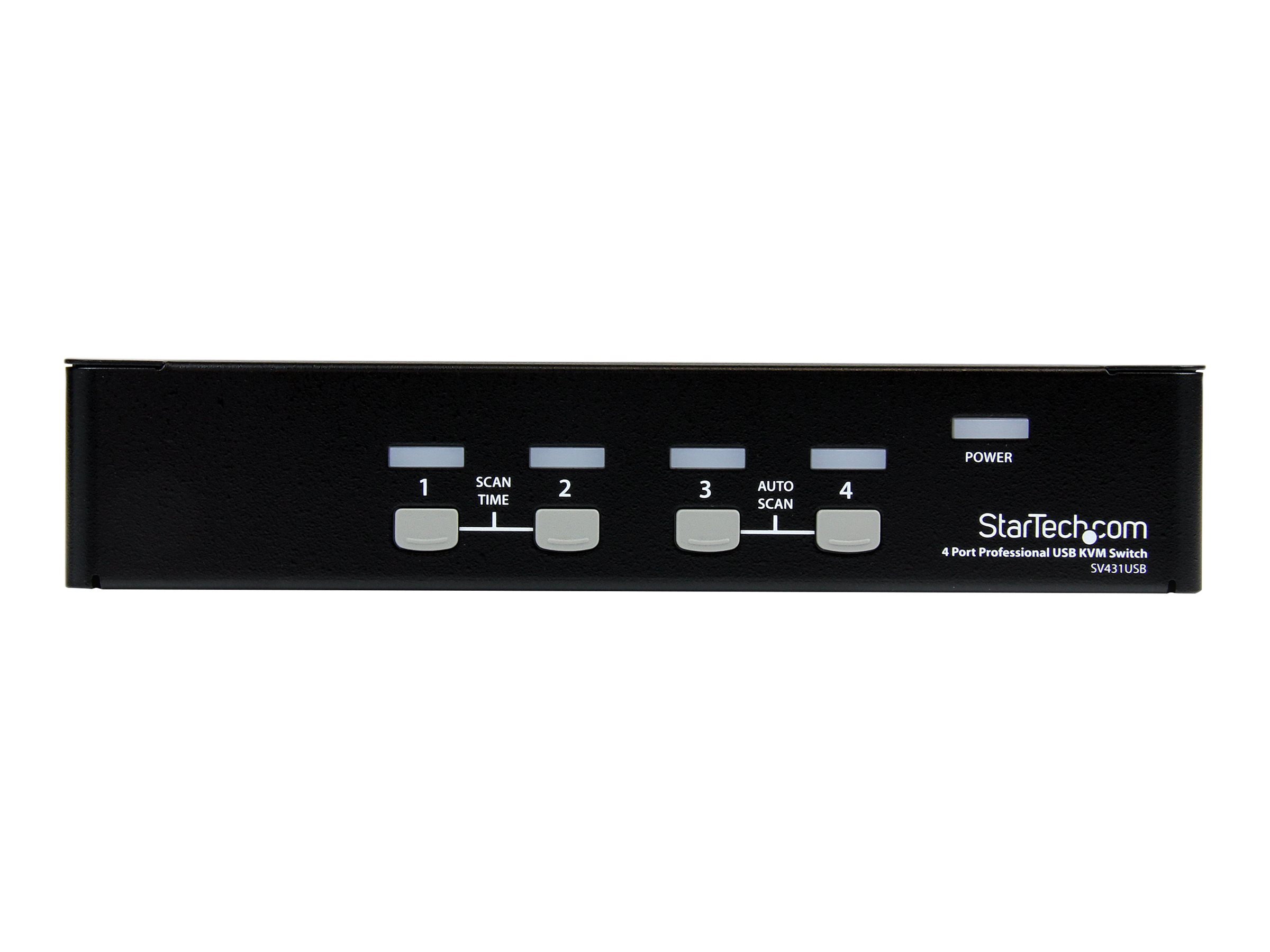 StarTech.com 4 Port VGA USB KVM Switch mit Hub - VGA KVM Umschalter für 4 PC's - Desktop KVM Switch mit 4x USB 2.0, 1x VGA Buchse - KVM-Switch - 4 x KVM port(s) - 1 lokaler Benutzer - Desktop - für P/N: SV431RACK, SVUSB2N1_10, SVUSB2N1_15, SVUSB2N1_6