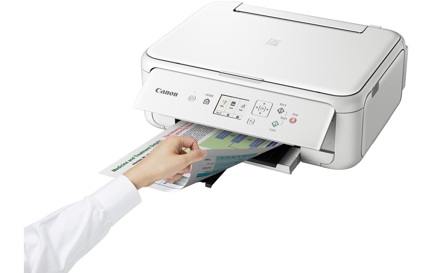 Canon PIXMA TS5151 3 in 1 Tintenstrahl-Multifunktionsdrucker weiß
