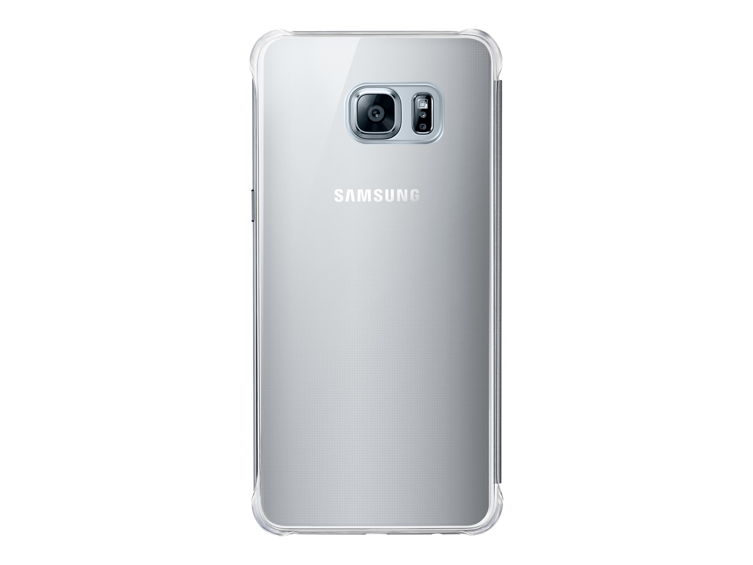Samsung Clear View Cover EF-ZG928 - Flip-Hülle für Mobiltelefon - Silber, Halbtransparent - für Galaxy S6 edge+