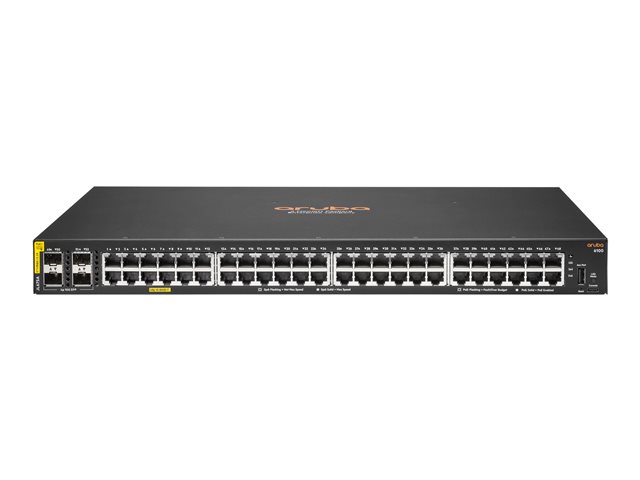 HPE Aruba Networking 6100 48G Class4 PoE 4SFP+ 370W Switch - Switch - 52 Anschlüsse - managed - an Rack montierbar