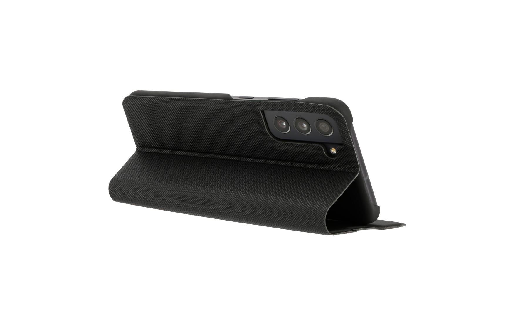 Hama Essential Line "Slim Pro" - Flip-Hülle für Mobiltelefon - Polyurethan - Schwarz - für Samsung Galaxy S21 FE 5G