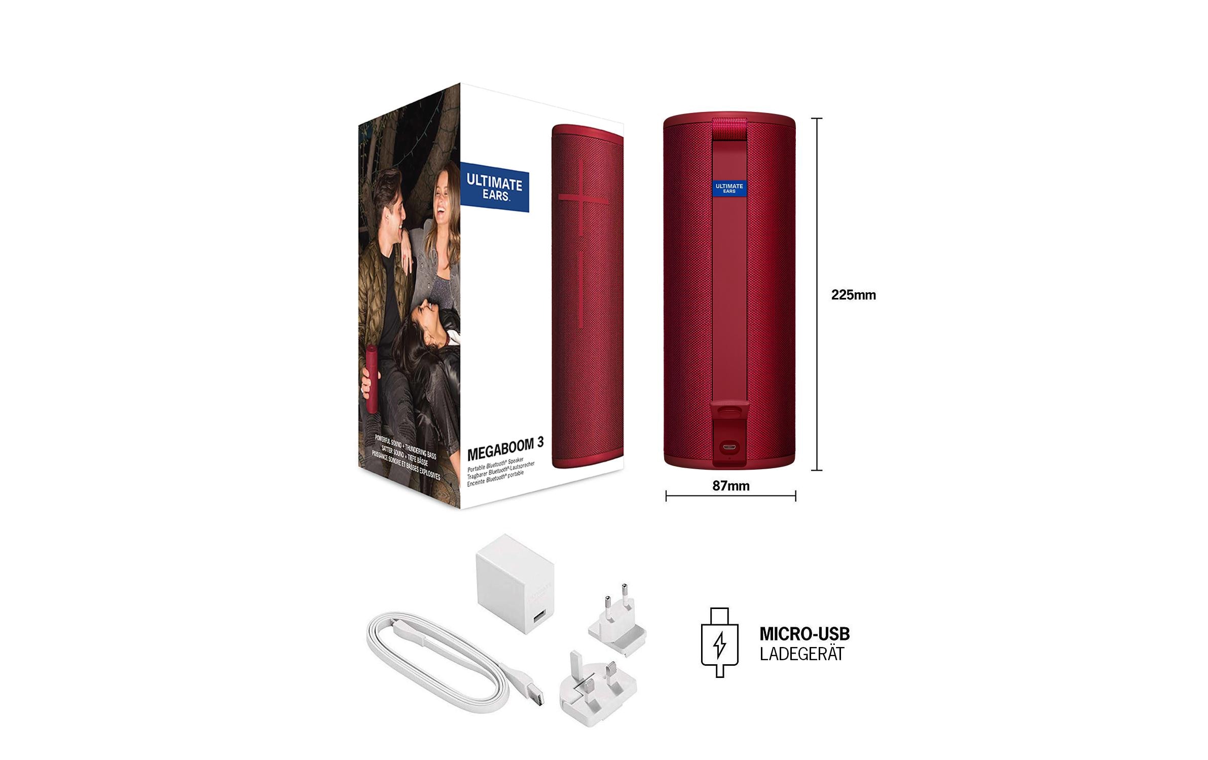 Ultimate Ears Bluetooth Speaker MEGABOOM 3 Sunset Red