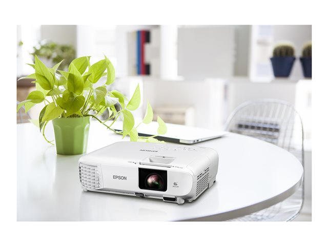 Epson EB-W49 - 3-LCD-Projektor - tragbar - LAN - weiß