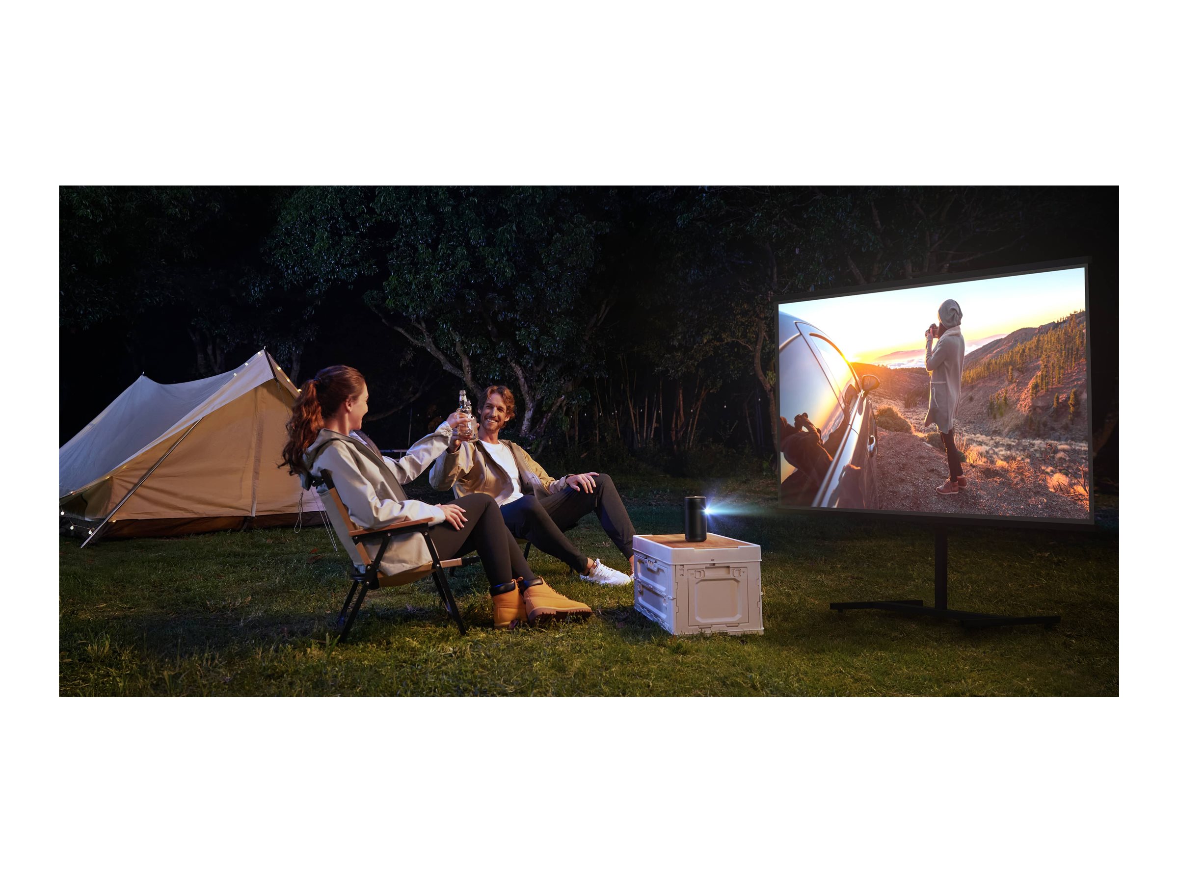 Nebula Capsule 3 Laser - DLP-Projektor - tragbar - 802.11a/b/g/n/ac wireless / Bluetooth 5.1 - Schwarz