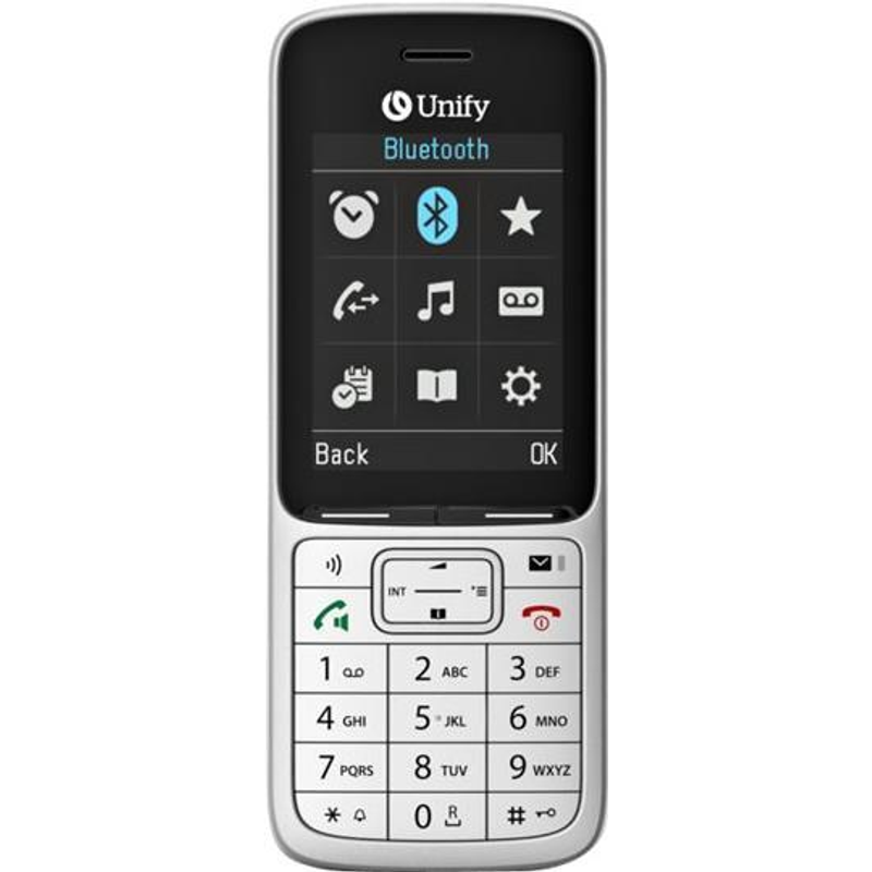 Atos Unify SL6 - Schnurloses Erweiterungshandgerät - mit Bluetooth-Schnittstelle mit Rufnummernanzeige - DECT - Silber 