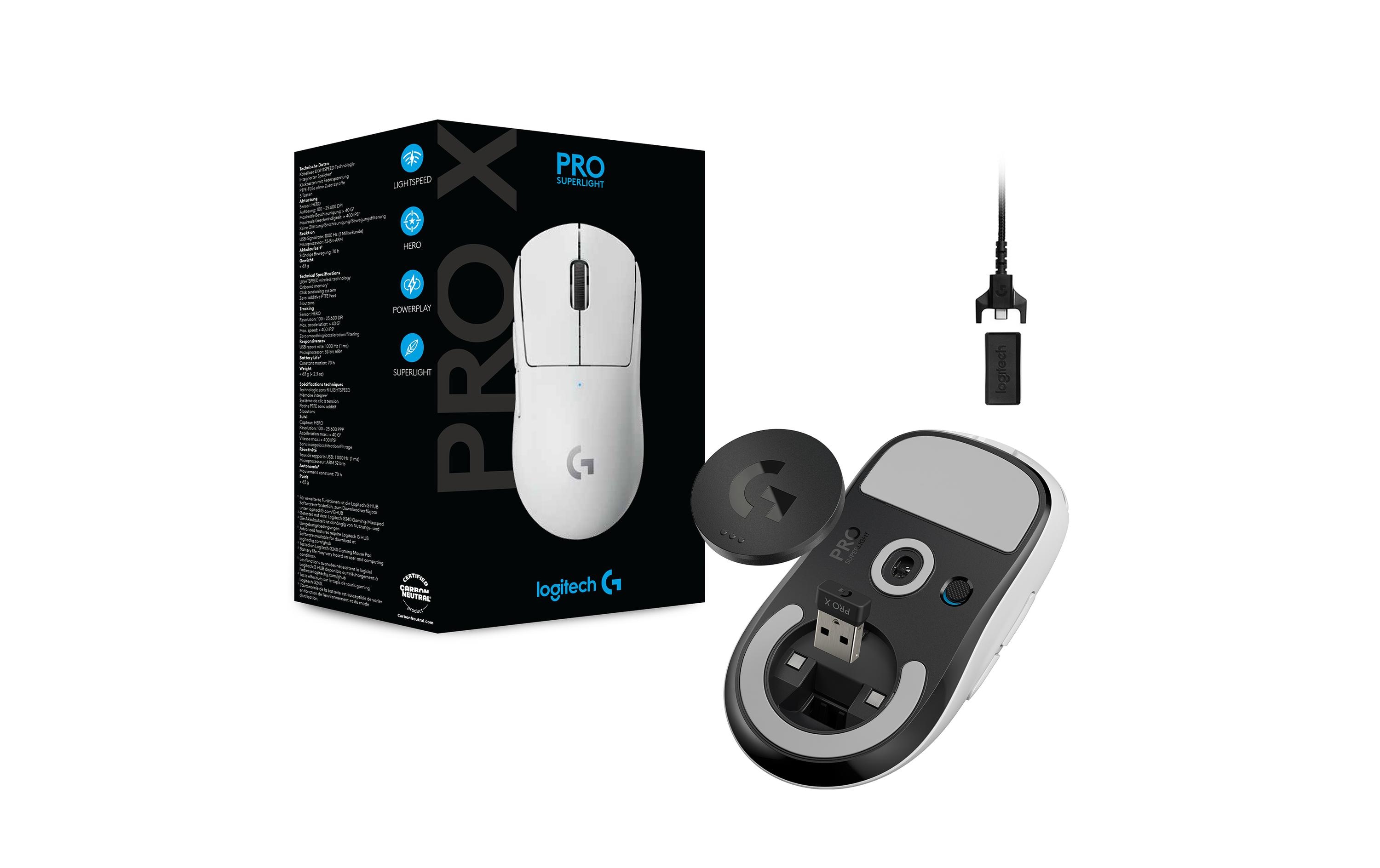 Logitech Gaming-Maus Pro X Superlight Weiss