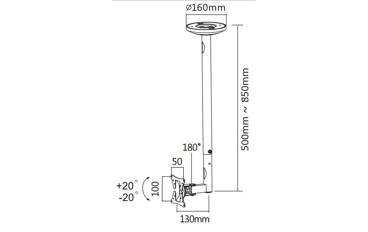 Neomounts FPMA-C050 Halterung - Voll beweglich - für LCD-Display - Silber