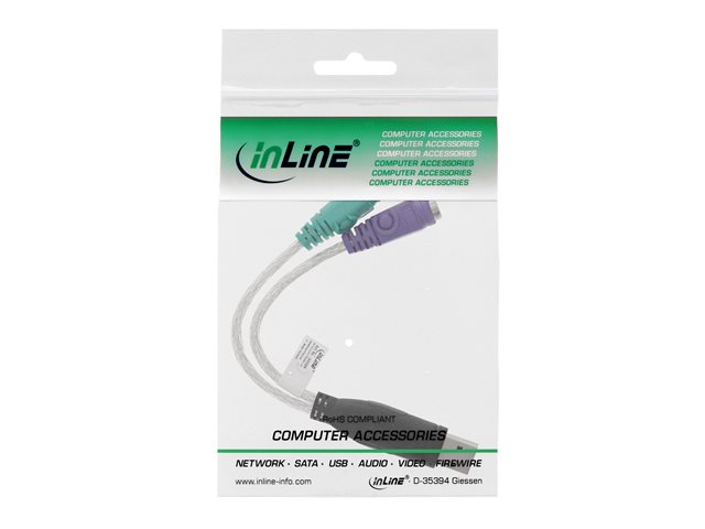 InLine USB->PS/2 Converter - Tastatur- / Maus-Adapter - USB