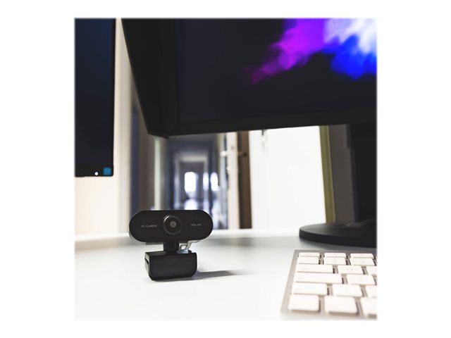 Midland W199 - Webcam - Schwarz - 1920 x 1080 - 1080p - Audio - USB 2.0 - YUV2