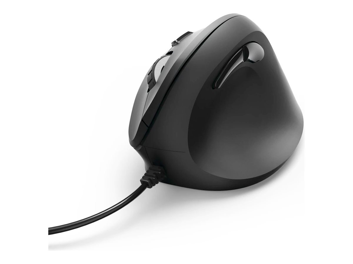 Hama Vertical Ergonomic - vertikale Maus - USB - Schwarz