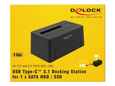 Delock Dockingsstation für ein 3,5"- oder 2,5"-Laufwerk