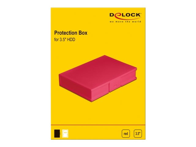Delock Schutzgehäuse für 3.5″ HDD rot