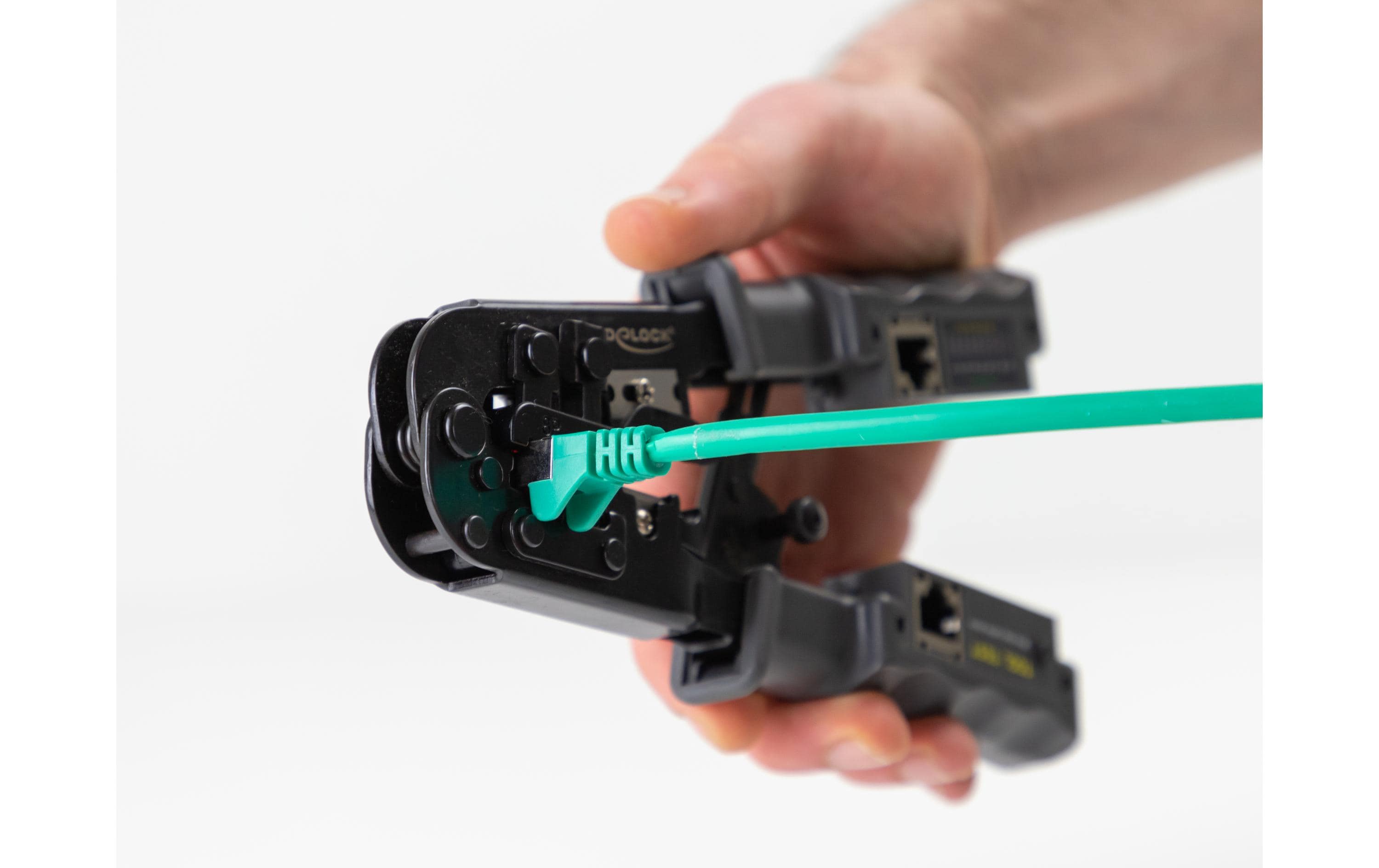 Delock Crimpwerkzeug - mit integriertem Kabeltester