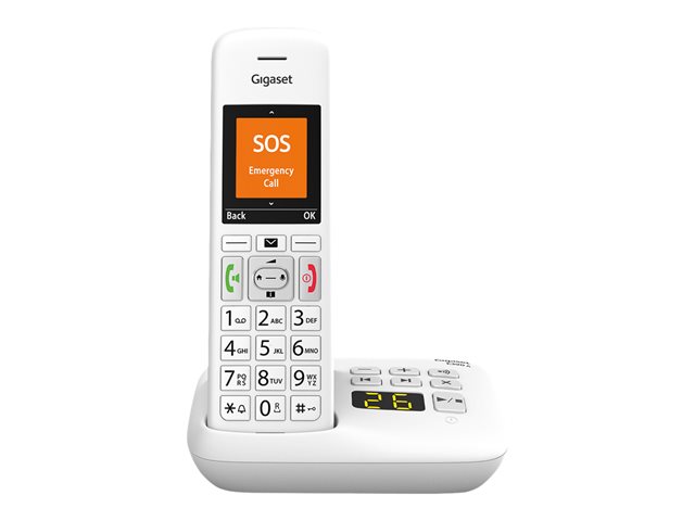 Gigaset E390A - Schnurlostelefon - Anrufbeantworter mit Rufnummernanzeige