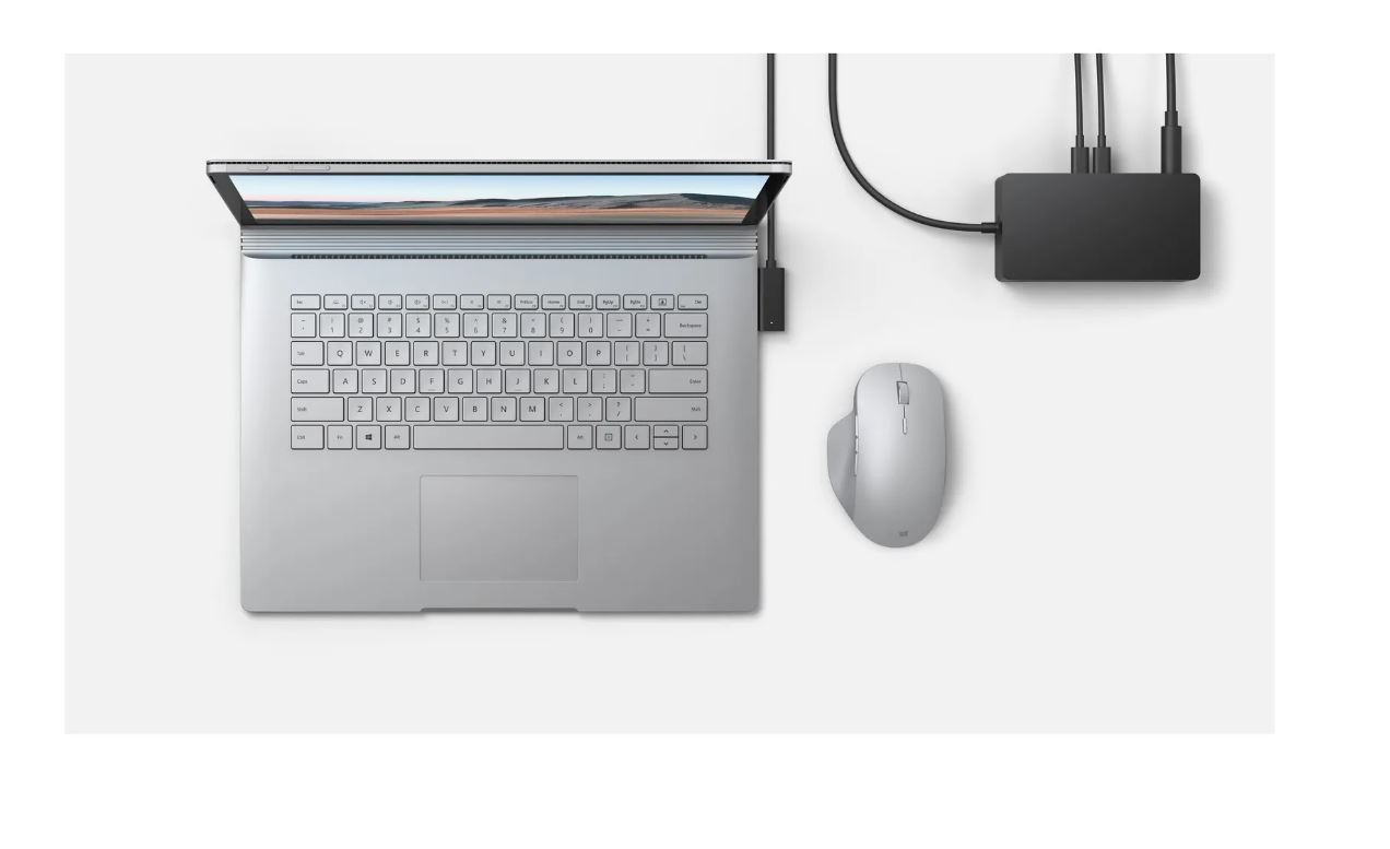Microsoft Surface Dock 2 Docking Station für Surface Pro, Book, Go, Laptop und Pro X