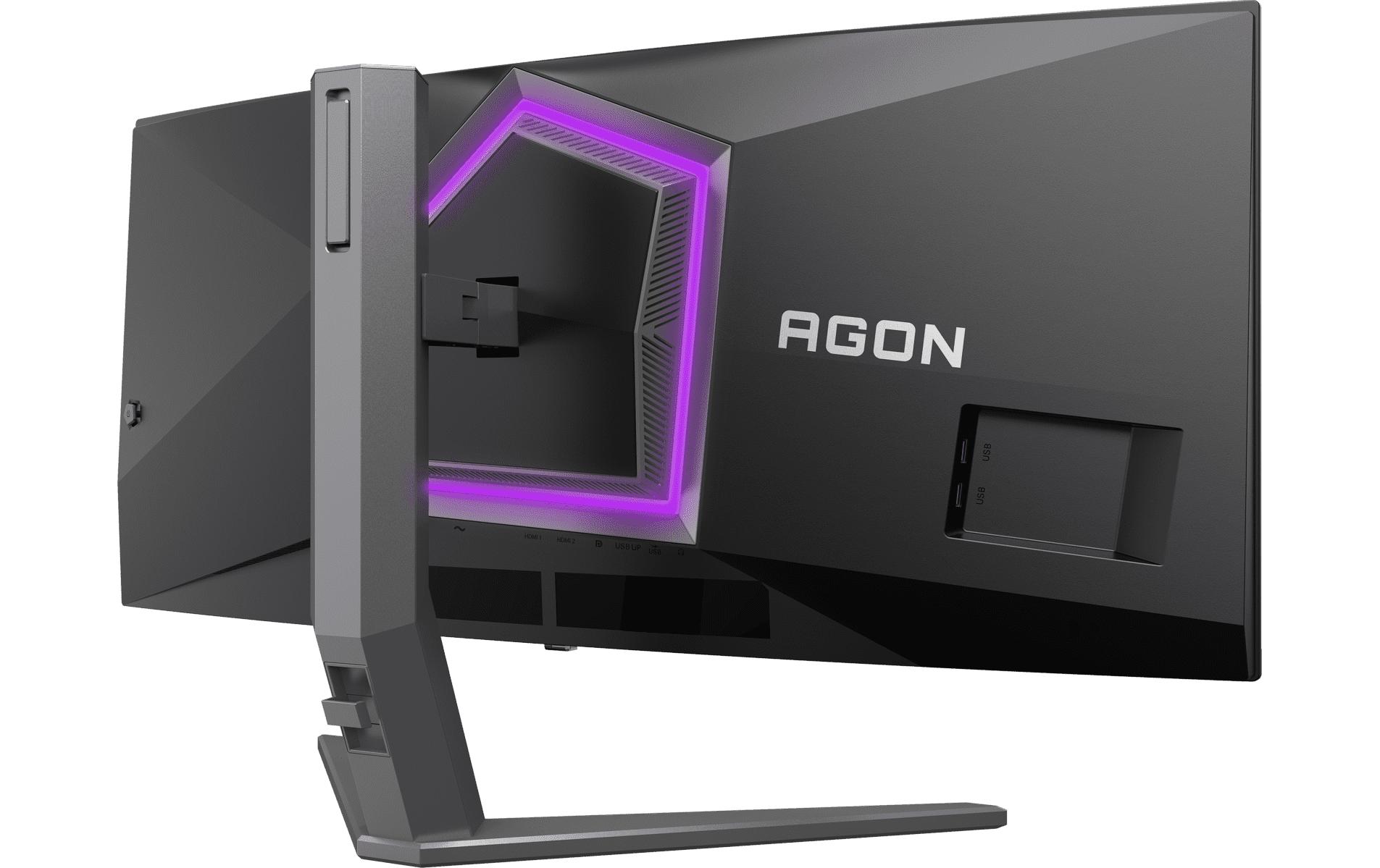 AOC AGON PRO AG346UCD - OLED-Monitor - Gaming - gebogen - 86.36 cm (34") - 3440 x 1440 @ 175 Hz - 15000000:1 - DisplayHDR 400 True Black - 0.03 ms - 2xHDMI, DisplayPort - Lautsprecher - Dunkelgrau