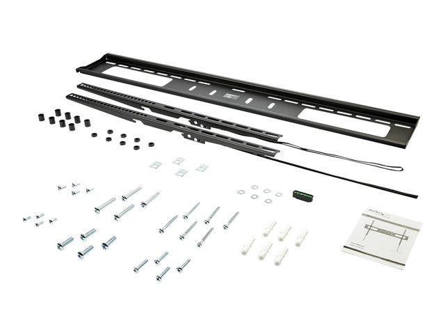 StarTech.com TV Wandhalterung für Flachbildfernseher -  für 60 bis 100 Zoll Monitore - VESA Norm - Stahl - belastbar - flach Klammer - für TV - Schwarz