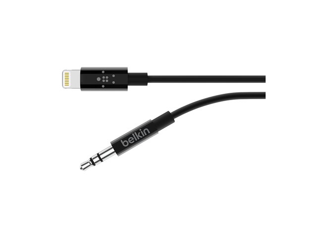 Belkin - Kabel Lightning auf Kopfhöreranschluss - Lightning männlich zu mini-phone stereo 3.5 mm männlich - 91.4 cm - Schwarz
