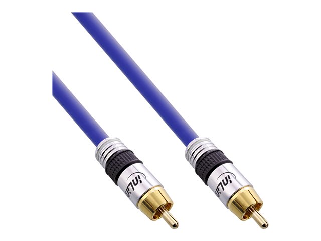 InLine Premium - Digitales Audio-Kabel (koaxial) - RCA männlich zu RCA männlich - 1 m - abgeschirmt - Blau