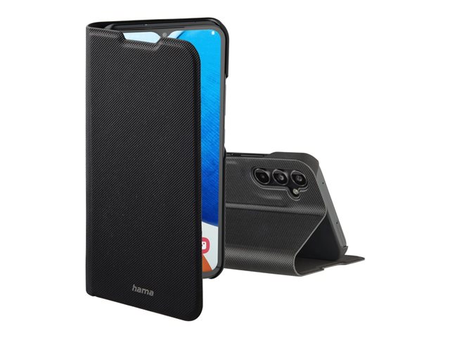 Hama Essential Line Slim Pro - Flip-Hülle für Mobiltelefon - Polyurethan - Schwarz - für Samsung Galaxy A14, A14 5G