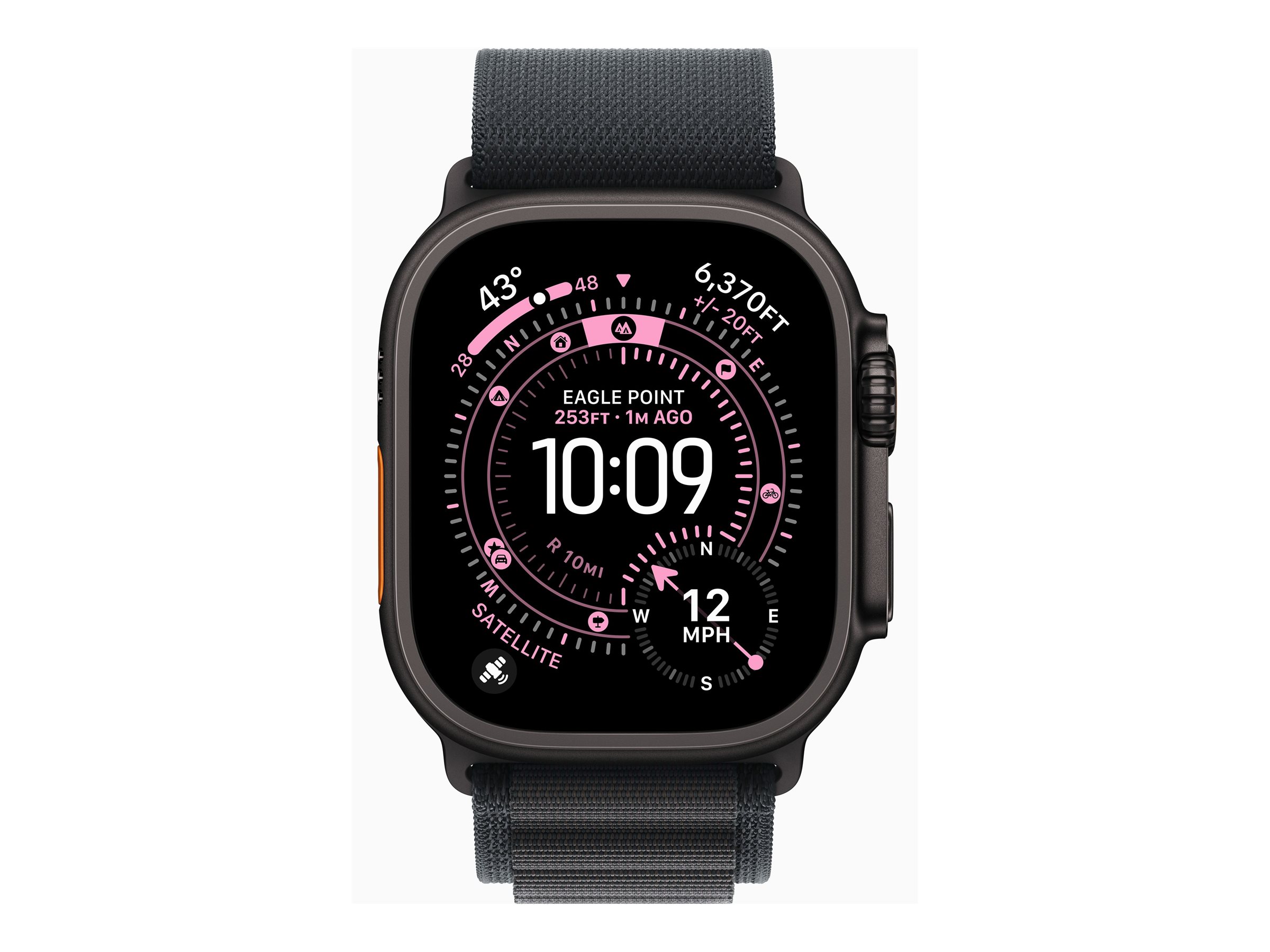 Apple Watch Ultra 3 GPS + Cellular 49mm Black Titanium Case with Black Alpine Loop - Small