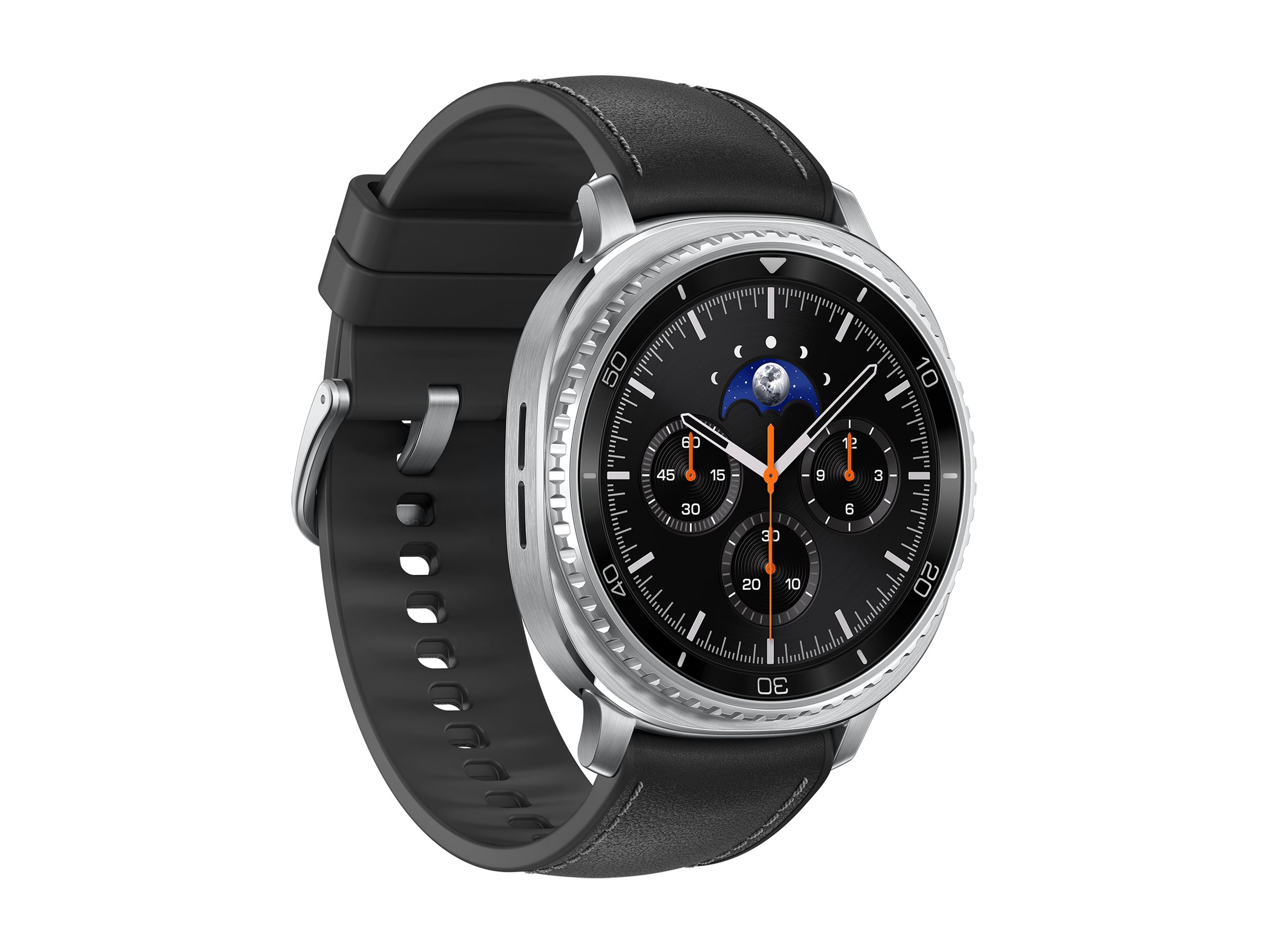 Samsung Galaxy Watch8 Classic - 46 mm - intelligente Uhr mit hybrid band - Hybrid-Eco-Leder - Bandgröße: S/M/L - Anzeige 3.4 cm (1.34") (SM-L500NZKADBT)